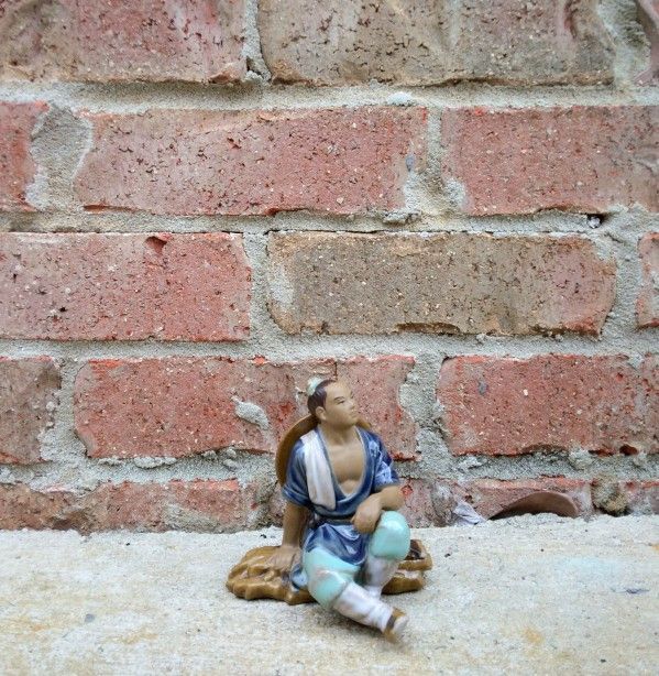 Vintage Shiwan Wood Cutter Figurine