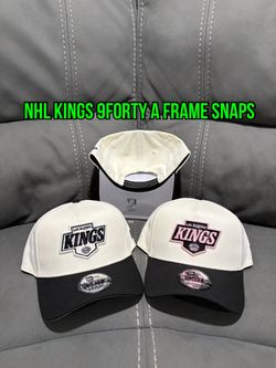 NFL new era Los Angeles kings off white black and off white pink 9forty a frame SnapBack hats