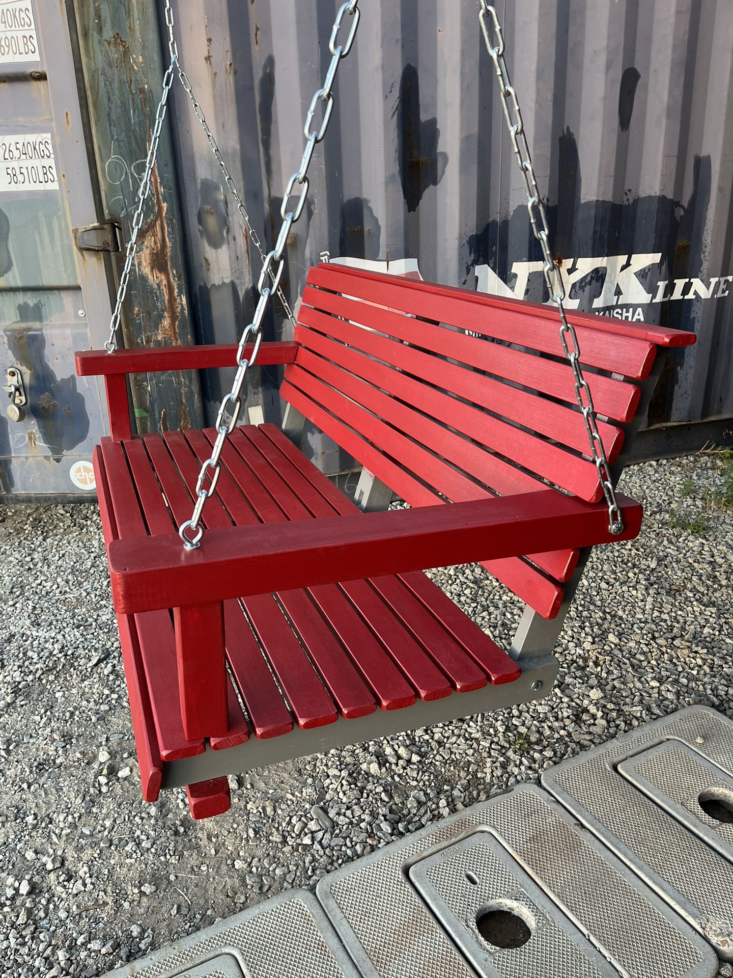 RUSTIC PORCH SWING 48” Colonel Red $280