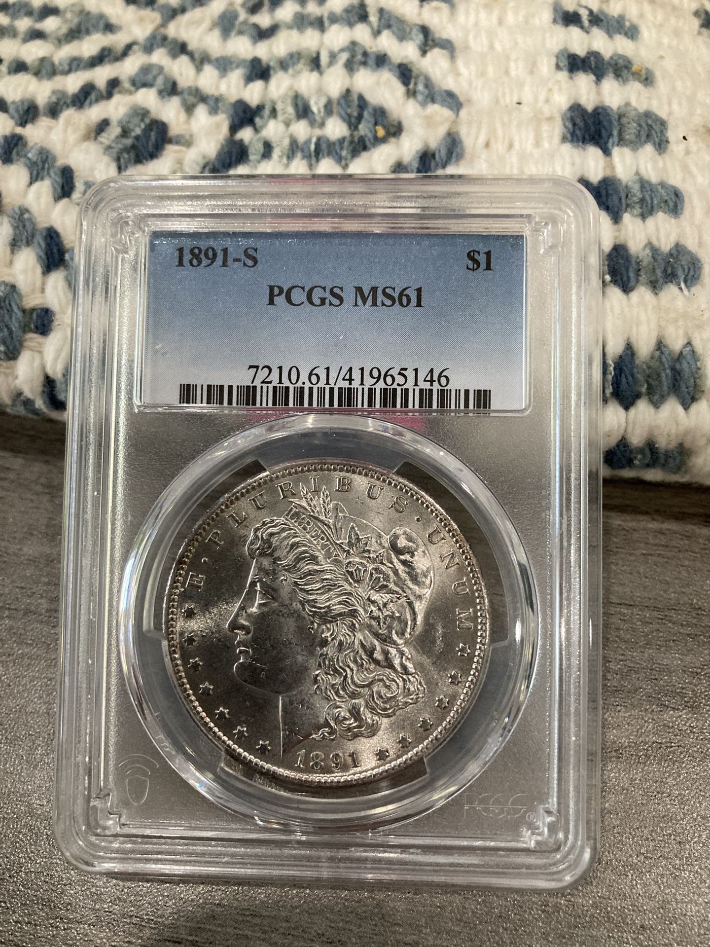 1891 S Morgan Silver Dollar Ms61