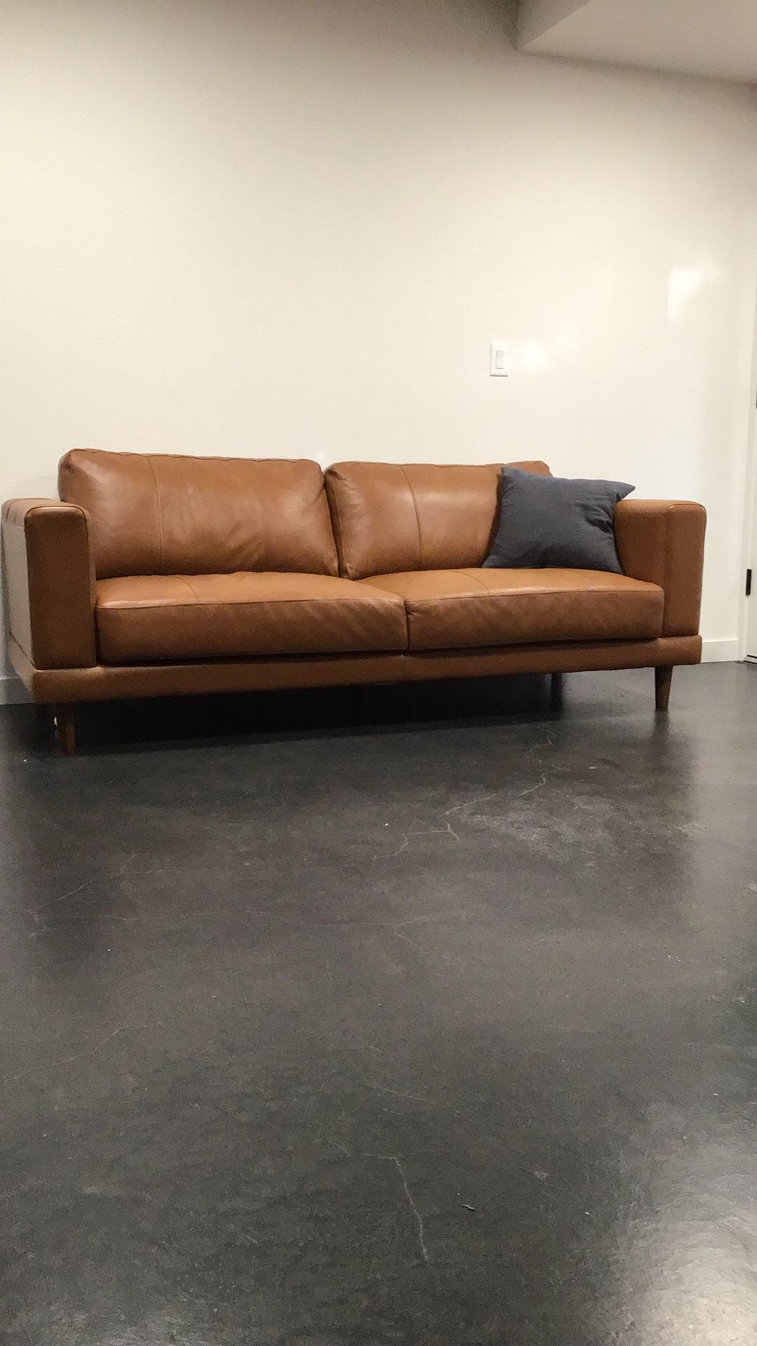 Faux Leather Sofa