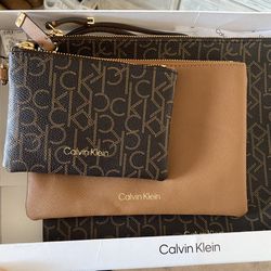 New With Tags Calvin Klein 3 Piece Set Wallet, Wristlet, Pouch
