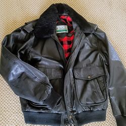 Leather Bomber Jacket