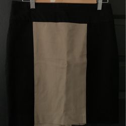 Banana Republic Black And Tan Stretch Skirt Size 6