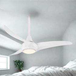 Best Offer 🔥MinkaAire Light Wave 44” White Modern Ceiling Fan – LED – NEW