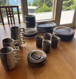 FABRIK Stoneware Vintage MCM Pottery Dishes Lot of 52 pieces. Excellent