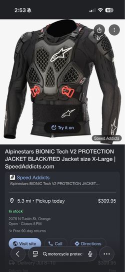 Alpinestars BIONIC Tech V2 PROTECTION JACKET BLACK/RED