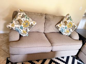 Ashley Loveseat Sofa with Accent Pillows