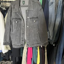 Grey Jean Jacket Size XL