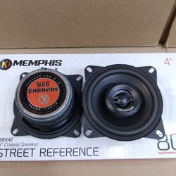 MEMPHIS 1 PAIR 4 INCH 2 WAY 80 WATTS PEAK POWER PER PAIR CAR SPEAKER (BRAND NEW PRICE IS LOWEST  )