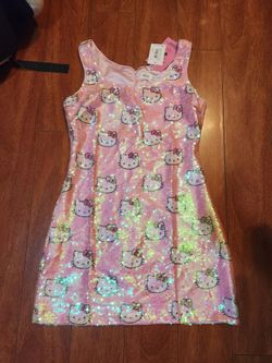 Hello Kitty Pink Sequin Mini Dress