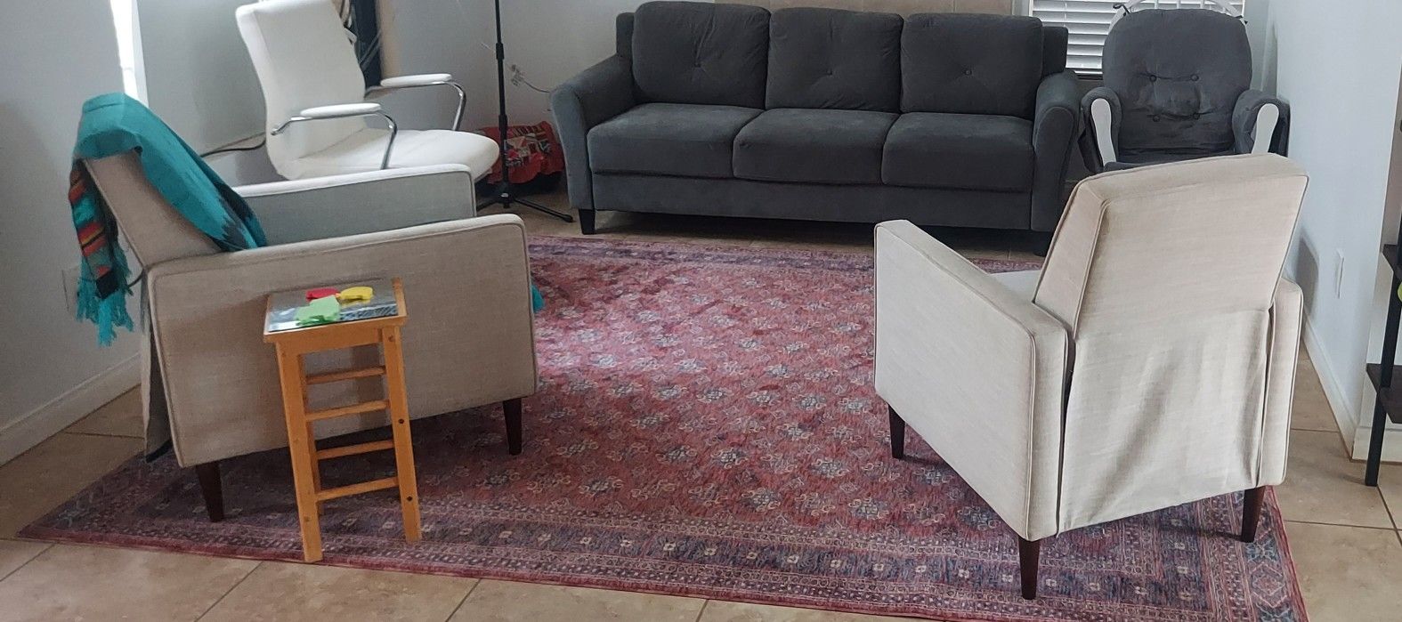 IKEA couches And Rug