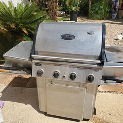 Gas-Grill, 4 Burner, 1 Side-Burner, Incl. Tools, Full Gas Tank, Cover