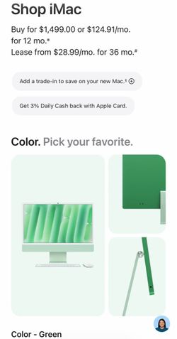 Apple iMac green new in the box seal