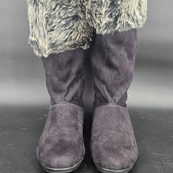 REPORT Susie Black Faux Fur Boots