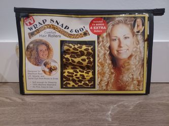 Wrap Snap & Go Hair Rollers - As Seen on TV, Leppard Print