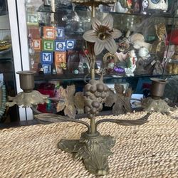 Antique Brass Candleopera Candlestick 