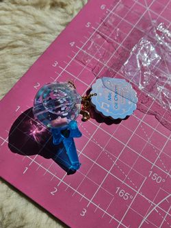Blue Mic Oil Charm Keychain