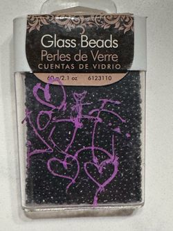 Black Glass Seed Beads 60g Pack