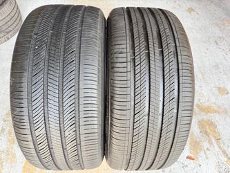 Two Tires 255/35/21 Hankook Ion Evo Electric tune like new with 80-99% Left Tesla Model Y Performance