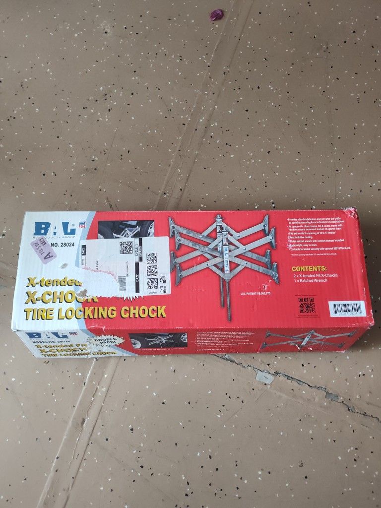 X Chocks for wide Axle Travel Trailers