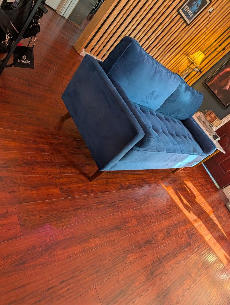Velvet Blue Couch