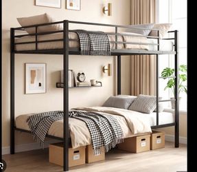 Full Over Full Metal Bunk Bed