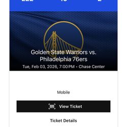 Warriors Ticket 