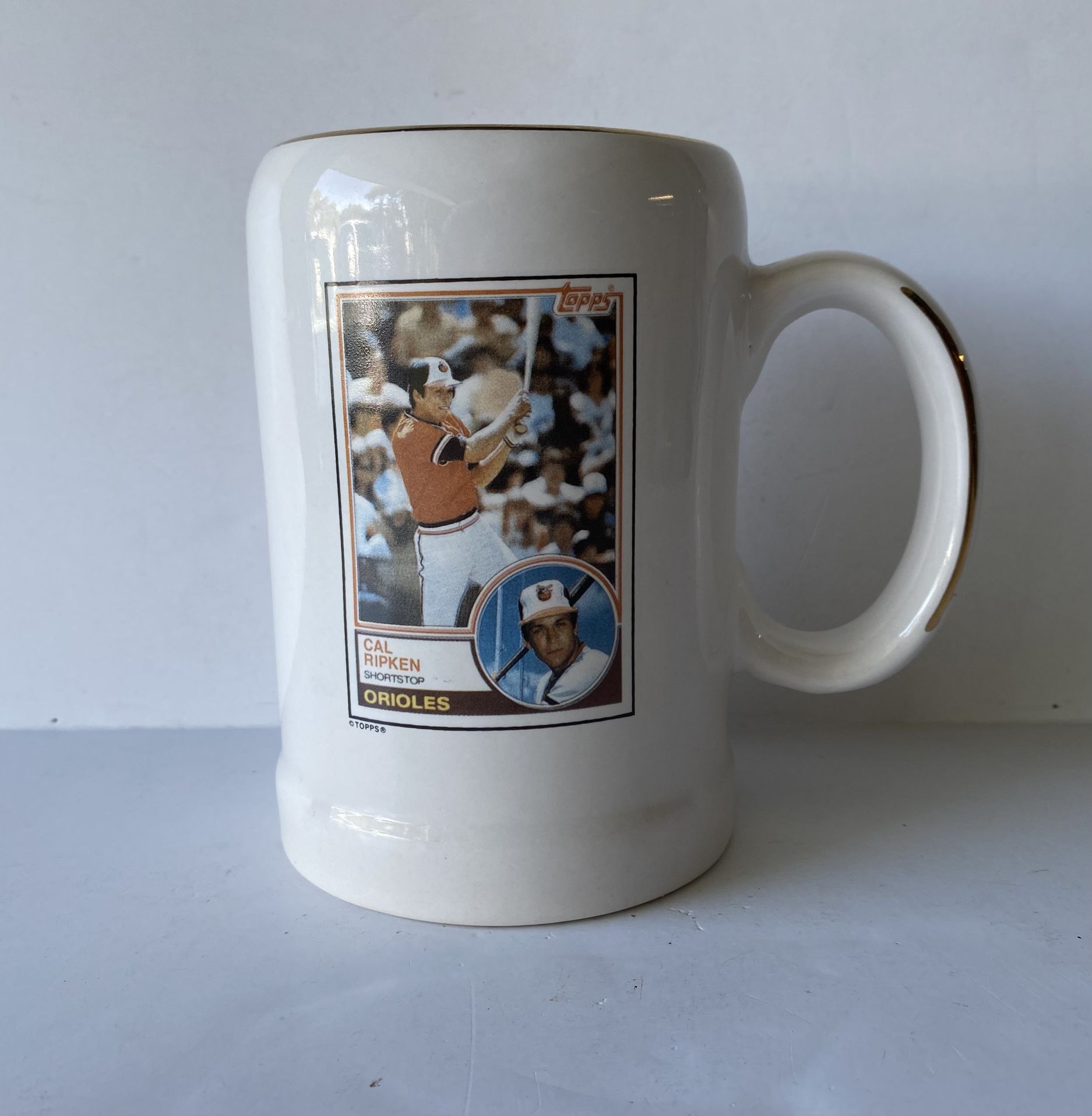 Vintage Topps Baltimore Orioles Cal Ripken Jr. 1983 Baseball Card Mug