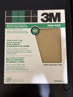 3M Sandpaper Sheets (9" x 11") - 120 / 150 / 180 / 220 Grit