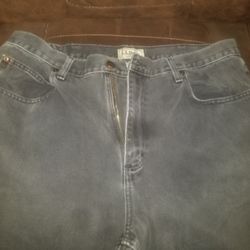 L.L. Bean 37x32 Black Classic Fit Straight Leg