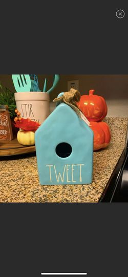 Rae Dunn Ceramic Birdhouse NWT 