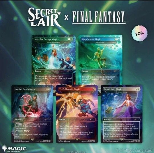 mtg final fantasy weapons MTG Secret Lair: Final Fantasy Weapons Rainbow Foil Edition main image 0