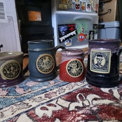 Death wish coffee Mugs X4 Deneen Pottery 2017