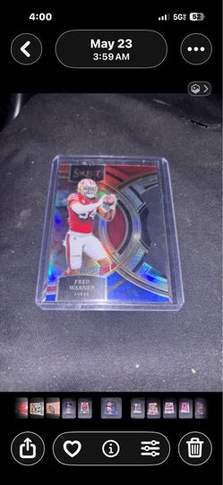 Panini select Fred Warner premier level die cut refractor