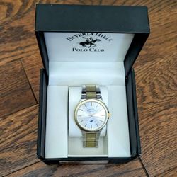 Beverly Hills Polo Club Men's Watch, Silver Gold
