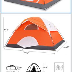 CAMEL CROWN Tents for Camping 2/3/4/5 Person Camping Dome Tent, Waterproof,Spacious, Lightweight Portable Backpacking Tent for Outdoor Camping/Hiking