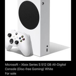 Getting Rid Of His Stuff! Microsoft - Xbox Series S 512 GB All-Digital Console (Disc-free Gaming) White For sale  