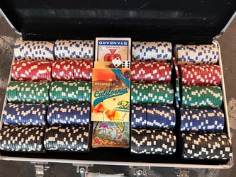 Poker Chip Set in Aluminum Carrying Case