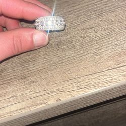 5 Band Ring White Gold Size 12 Men