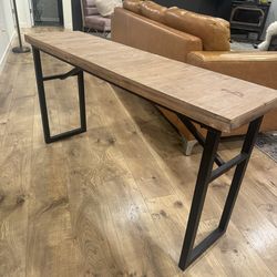 Rustic Industrial Console Table / Entryway Table
