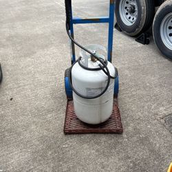 Torch W/Propane Tank And Custom Dolly