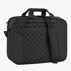 Black Quilted Fashion Laptop Bag Briefcase Work Shoulder Bag Handbag 
