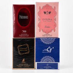 4 Brand New Eau de Parfum Fragrances 100mL – Dubai/Arabic Perfume Collection