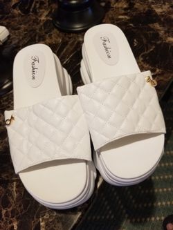 White sandals