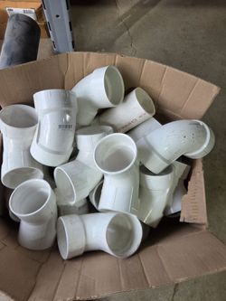 Lot of Approximately 30 PVC DWV Fittings – 3” & 4”