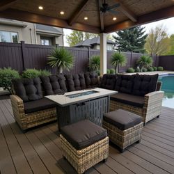 New Patio Furniture Set  with Firepit – | Financing Available | $54 Down
