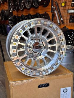 KMC KM552 IMS 17x8.5 6x139.7 -10 Wheels Tires 285/70R17 Falken Wildpeak A/T4W Tacoma 4Runner 17”