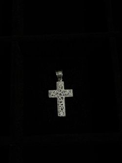.925 silver nugget cross pendant🪙