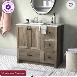 Brand new 36'' Bathroom Vanity Marble Top